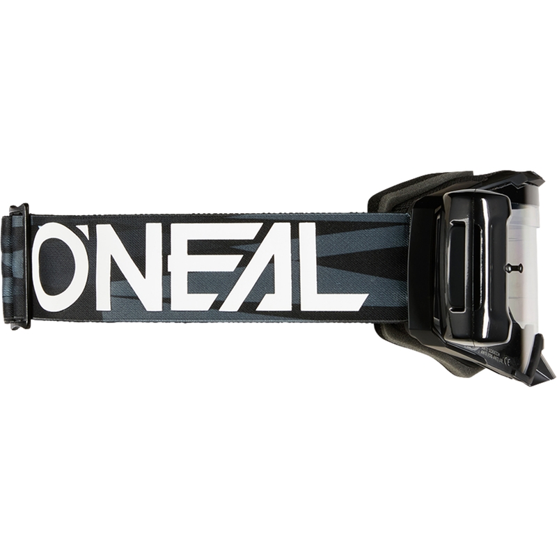 Motocross-briller O´Neal B-33 Ictus sort-hvid med Roll Off-system (klar plexiglas)