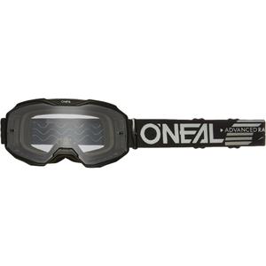 Motocross-briller O´Neal B-10 Solid sort (klar plexiglas)