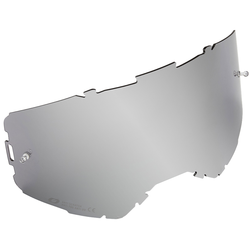 Visir til motocrossbriller O´Neal B-22, B-33 spejlblank sølv