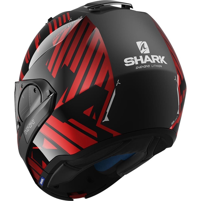 Překlápěcí přilba SHARK EVO-ONE 2 Lithion Dual černo-červená