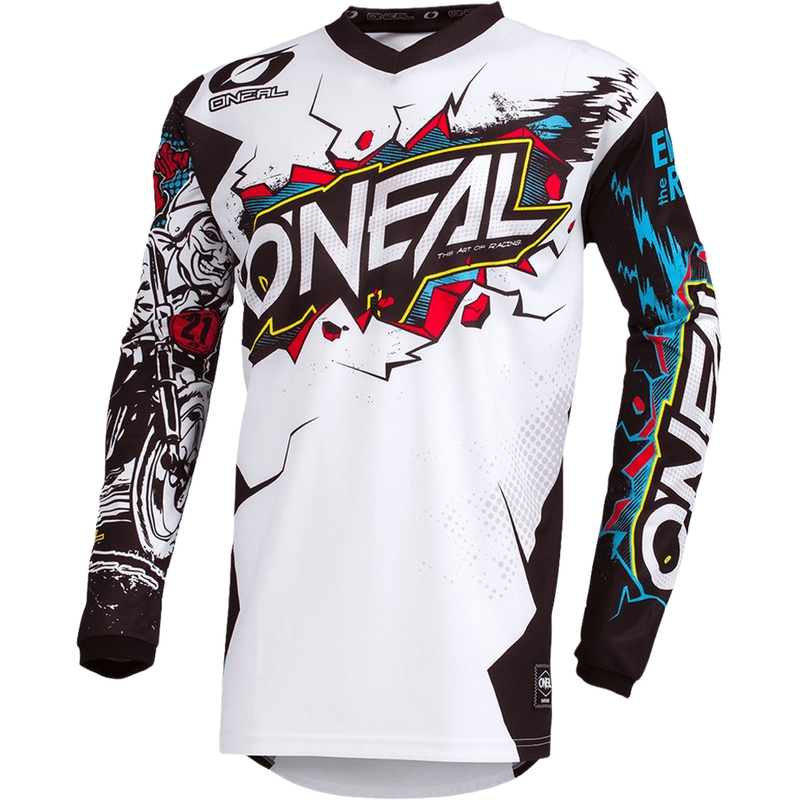 Motocross-trøje O'Neal Element Villain Børn, Hvid