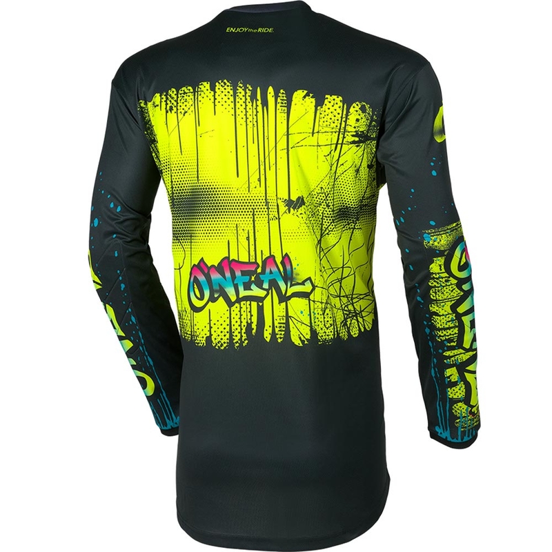 Crosstrøje O'Neal Element Rancid Børn, Sort/Fluo Gul