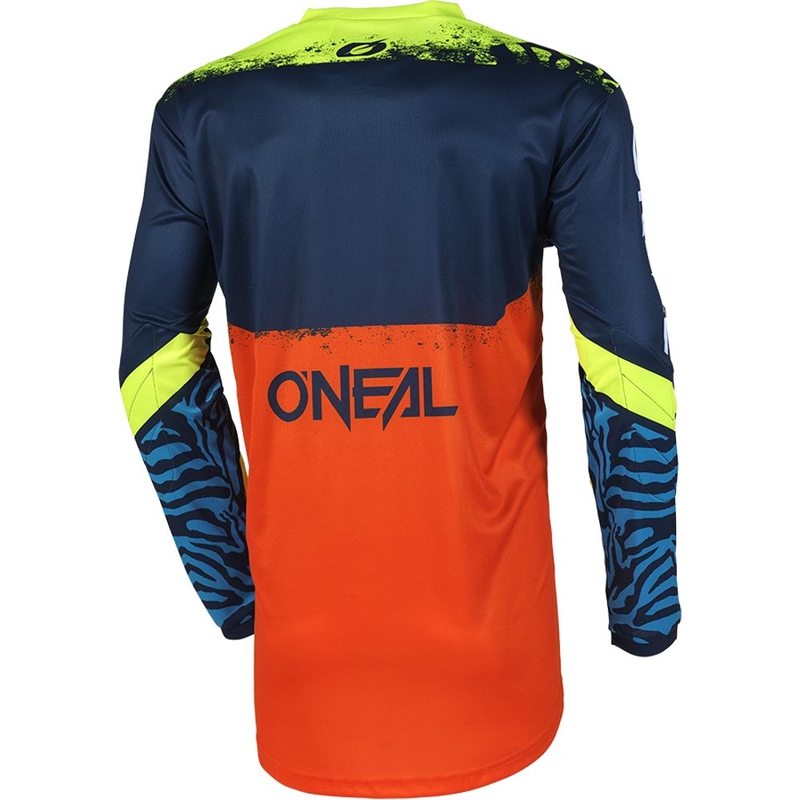 Motocrosstrøje O'Neal Element Shocker Børn, Blå/Orange