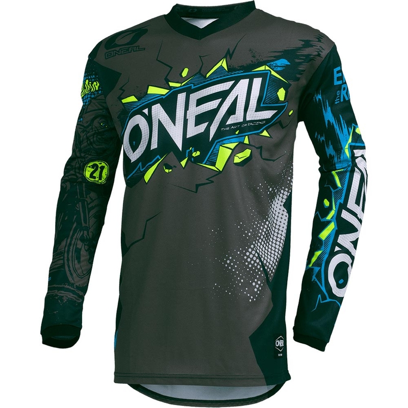 Motocross-trøje O'Neal Element Villain Børn, Grå