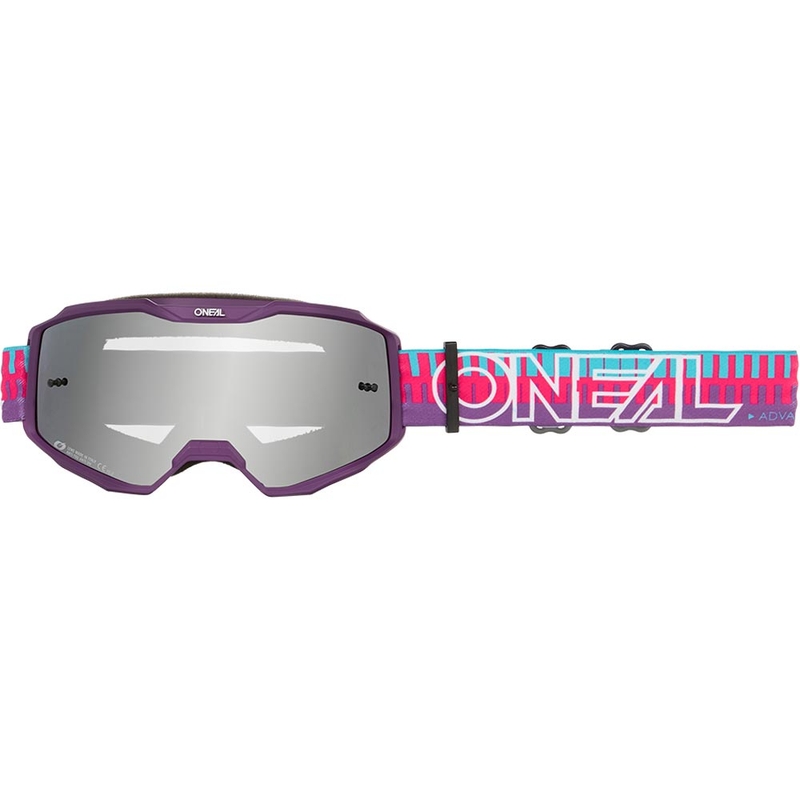 Motocrossbriller O'Neal B-10 Stribede Børn, Pink-Lilla