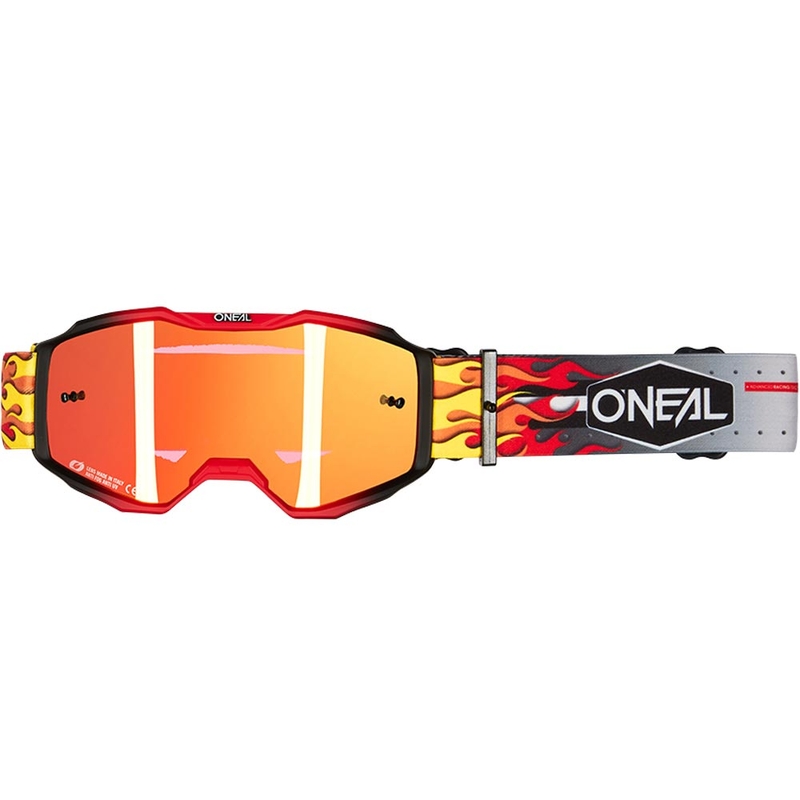 Børne motocrossbriller O'Neal B-10 HR multifarvet med iridiumrød plexiglas