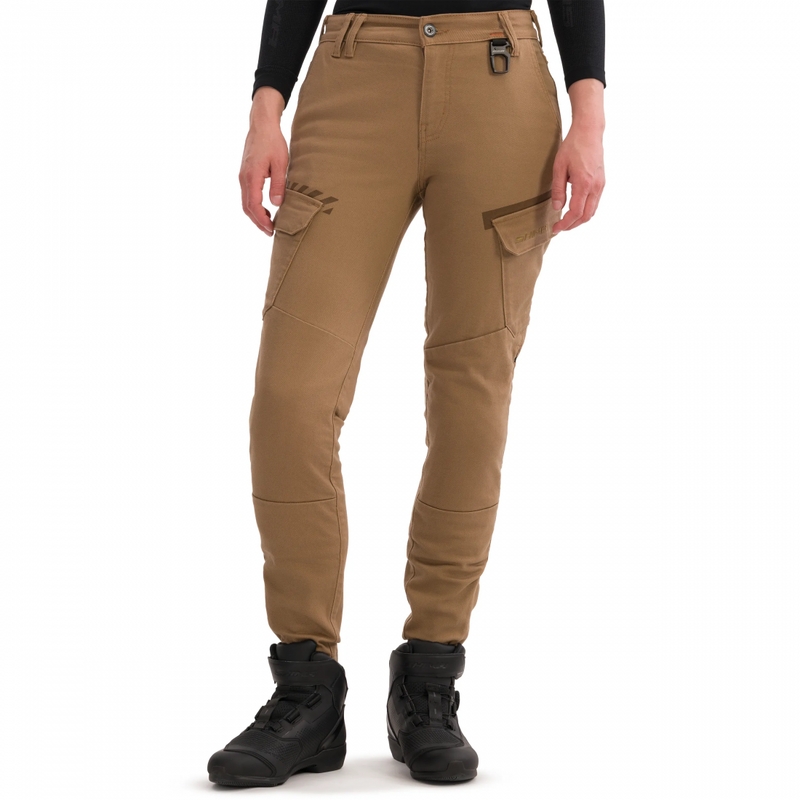 Dame cropped motorcykeljeans Shima Recon sand