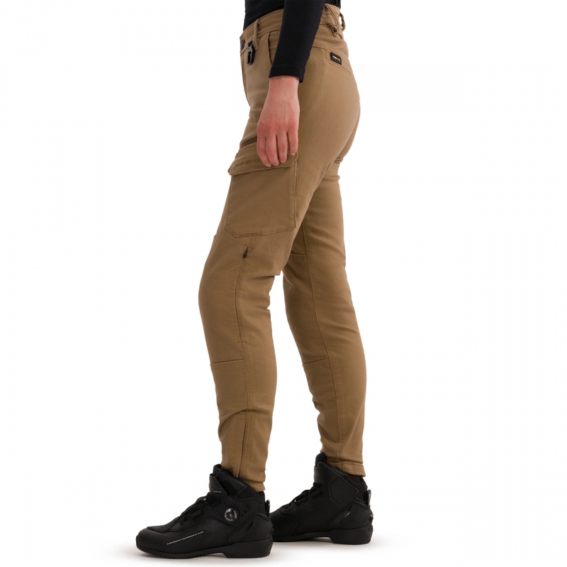 Dame cropped motorcykeljeans Shima Recon sand