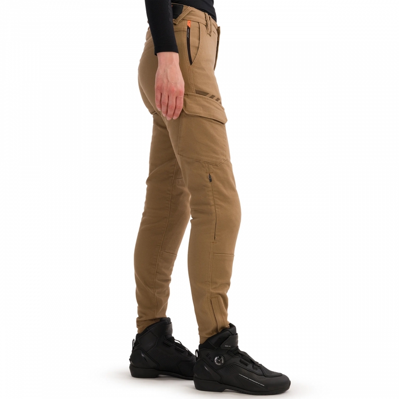 Dame cropped motorcykeljeans Shima Recon sand