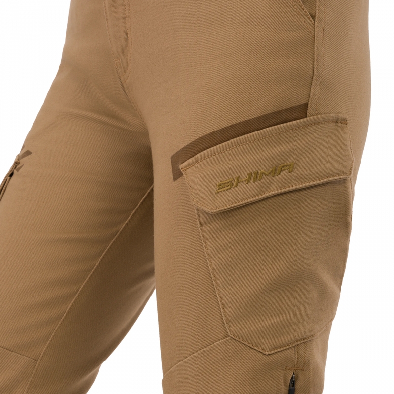 Dame cropped motorcykeljeans Shima Recon sand