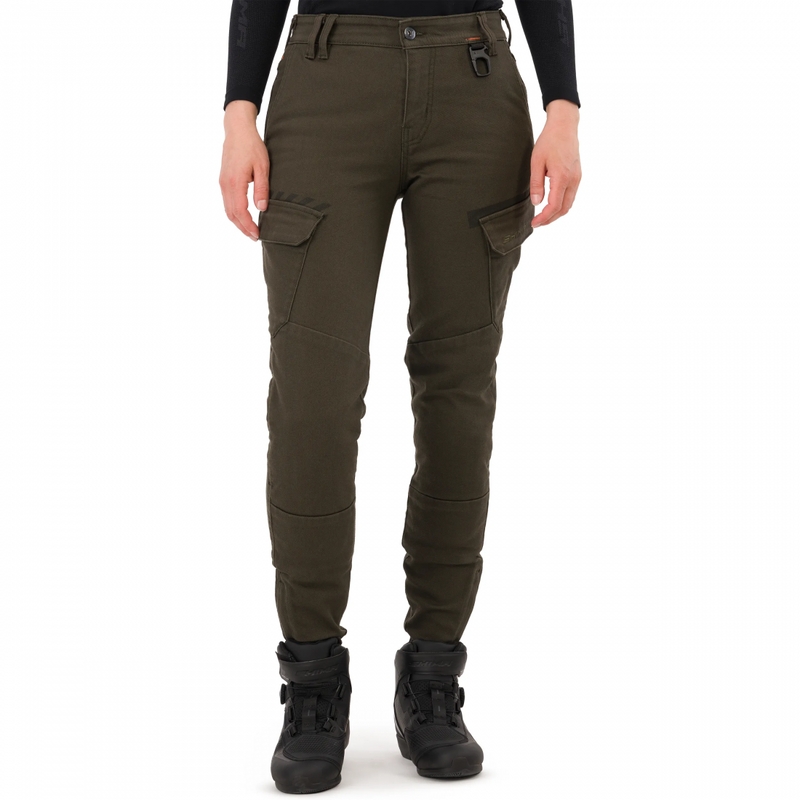 Dame cropped motorcykeljeans Shima Recon grøn