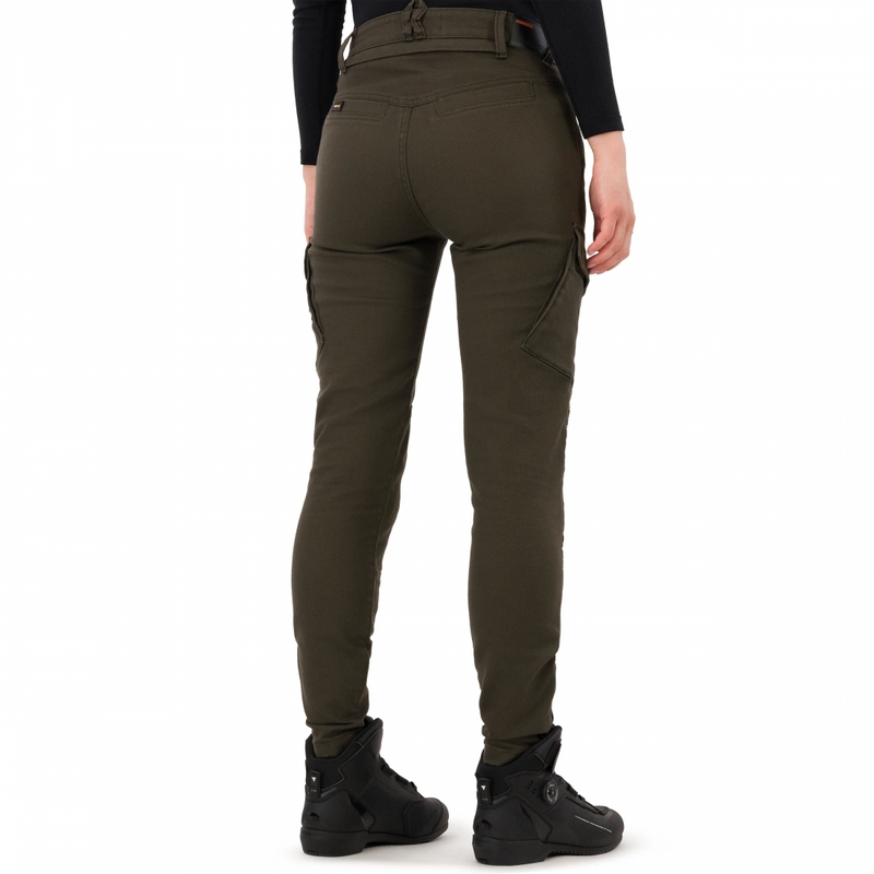 Dame cropped motorcykeljeans Shima Recon grøn