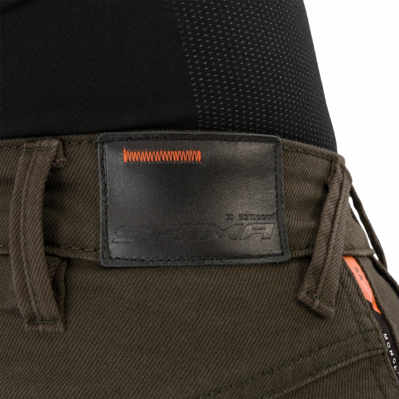 Dame cropped motorcykeljeans Shima Recon grøn