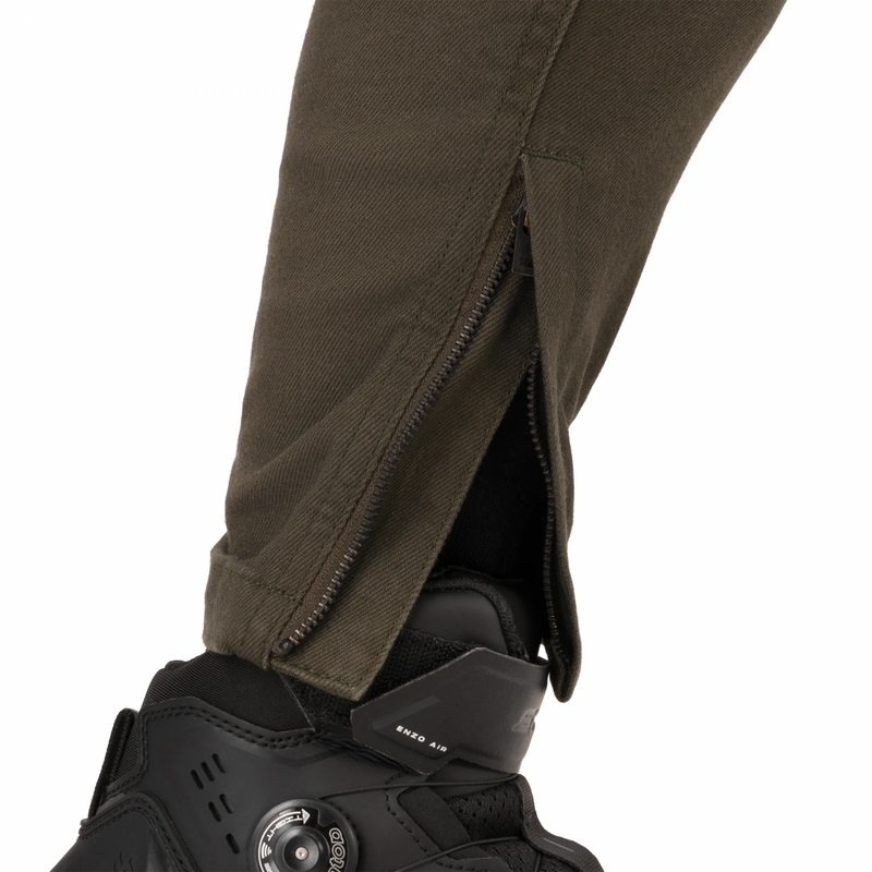 Dame cropped motorcykeljeans Shima Recon grøn