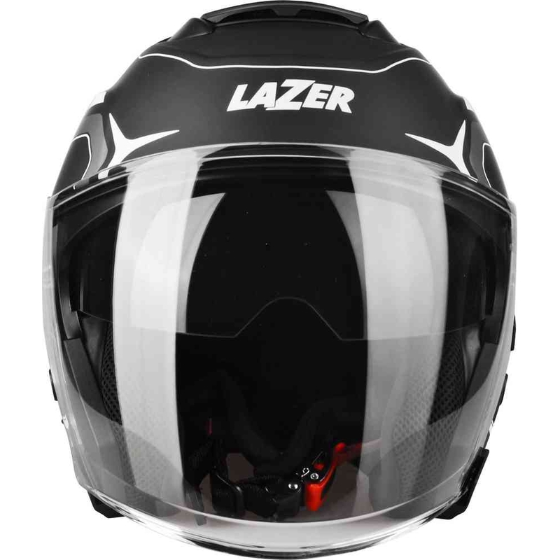 Åben motorcykelhjelm Lazer Tango Hexa sort og hvid