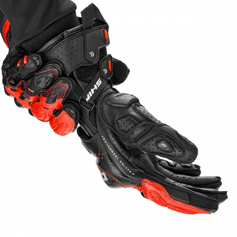 Motorcykelhandsker Shima RS-3 fluo rød