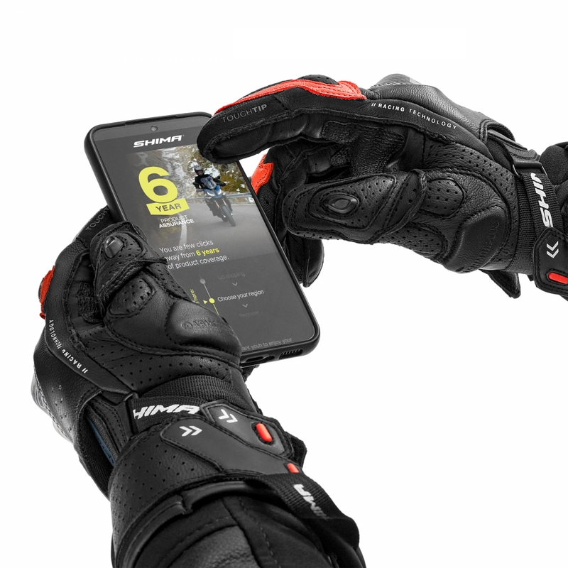 Motorcykelhandsker Shima RS-3 fluo rød