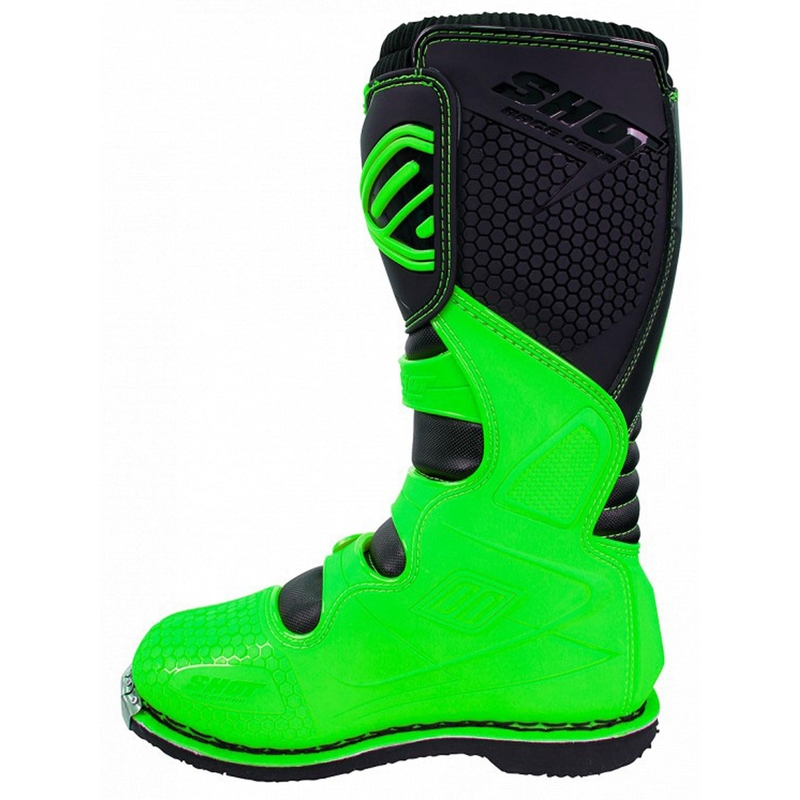 Boty na motorku Shot X10 černo-fluo zelené