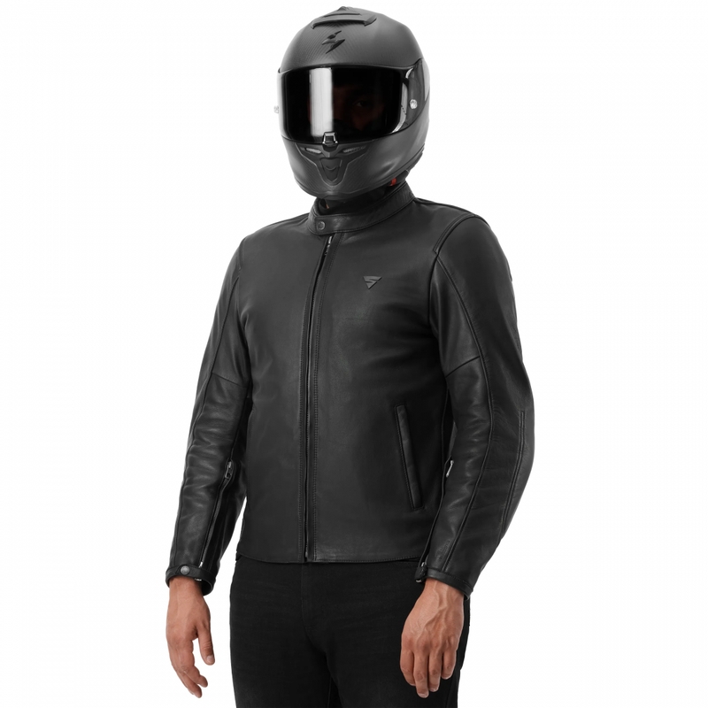 Læder motorcykeljakke Shima Hunter 3.0 sort