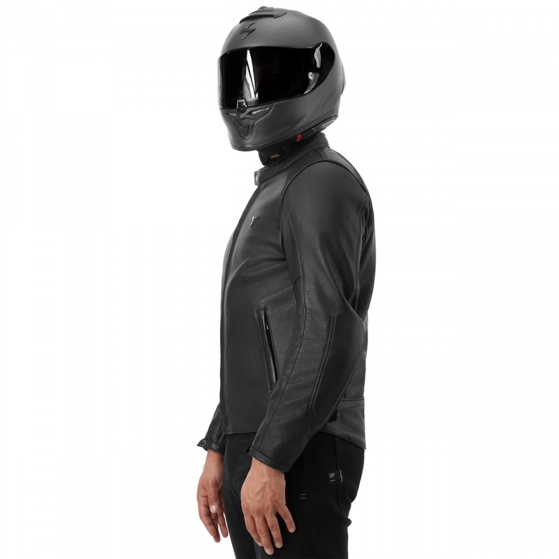 Læder motorcykeljakke Shima Hunter 3.0 sort