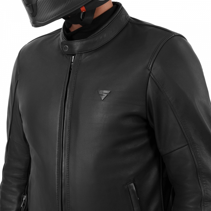 Læder motorcykeljakke Shima Hunter 3.0 sort