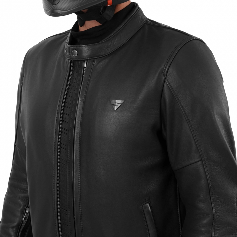 Læder motorcykeljakke Shima Hunter 3.0 sort