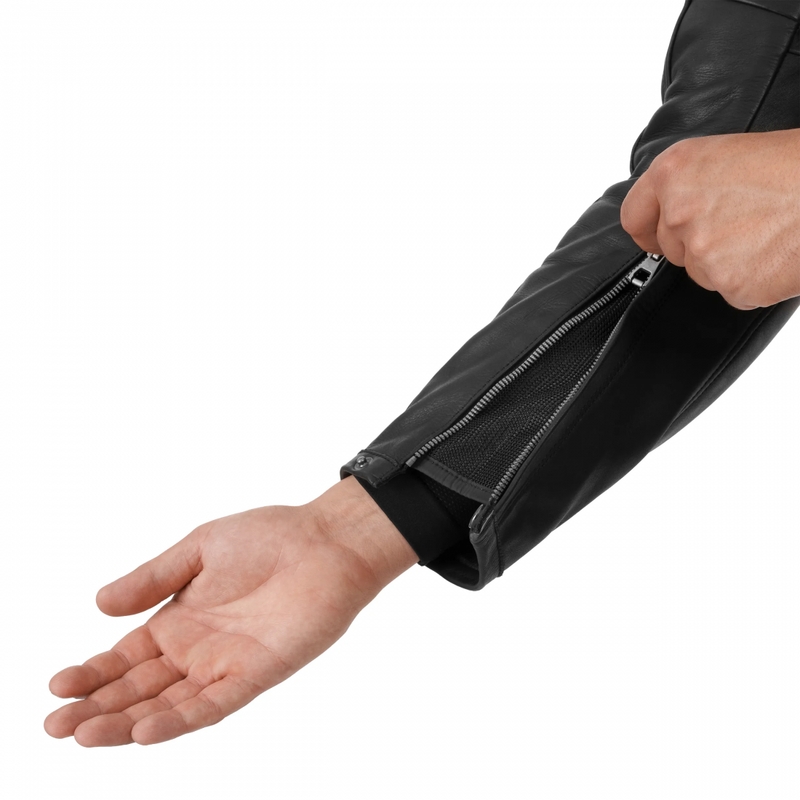 Læder motorcykeljakke Shima Hunter 3.0 sort