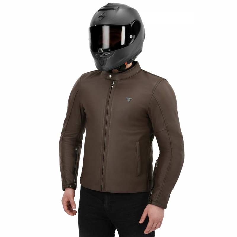 Shima Hunter 3.0 læder motorcykeljakke brun