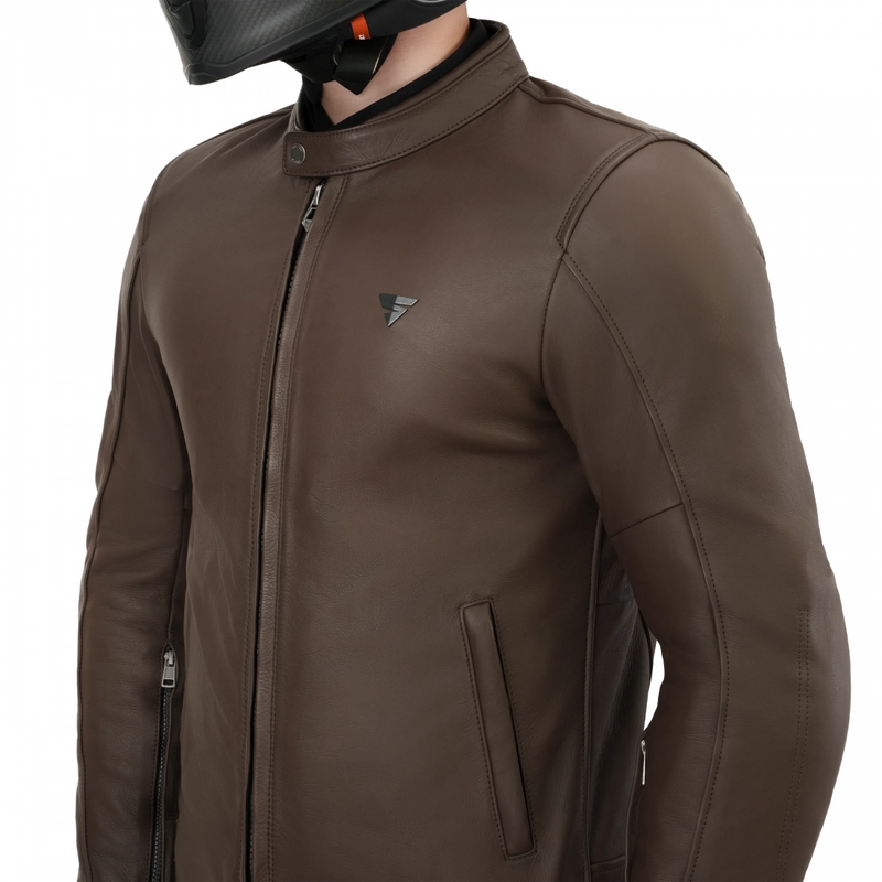 Shima Hunter 3.0 læder motorcykeljakke brun