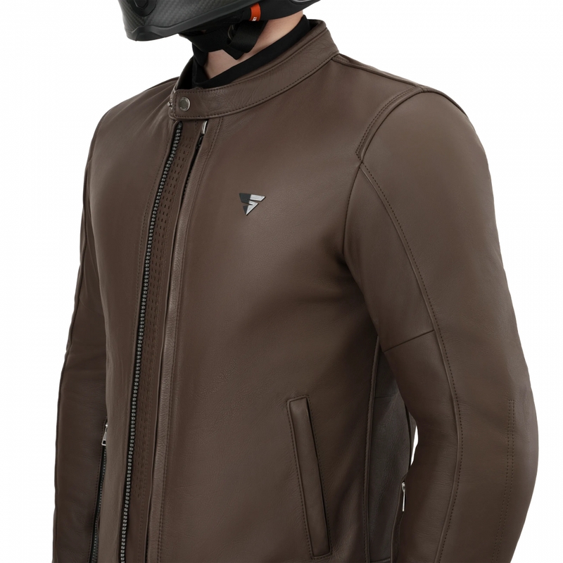 Shima Hunter 3.0 læder motorcykeljakke brun
