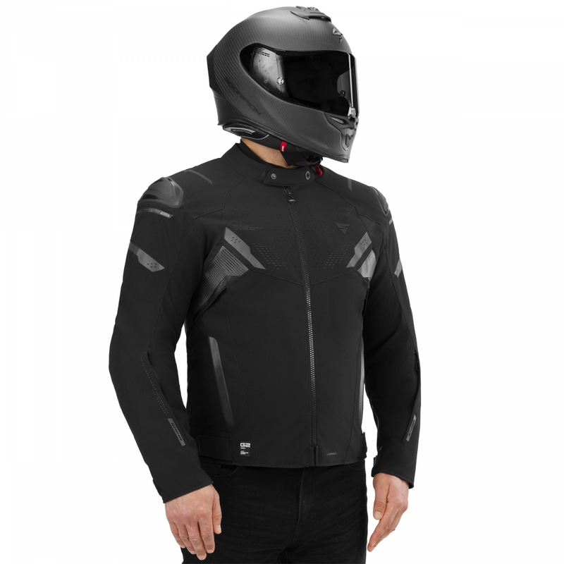 Shima STX motorcykeljakke sort