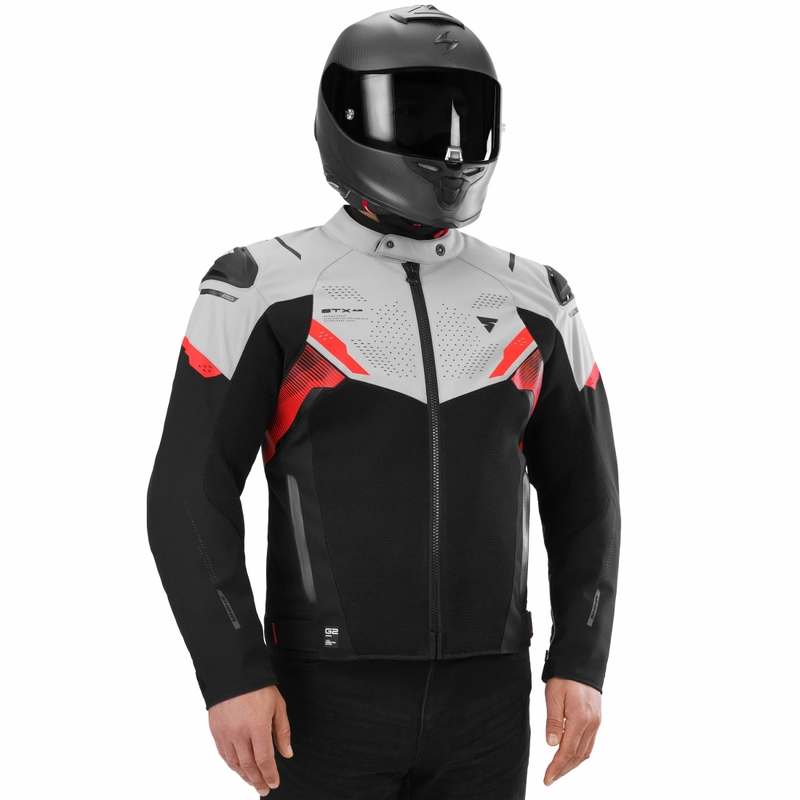 Shima STX Air motorcykeljakke grå-rød