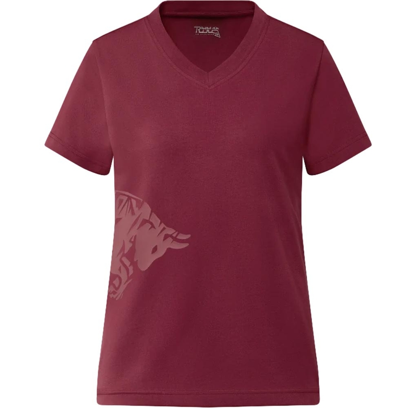 Dame Red Bull Racing Boost T-shirt mørkerød