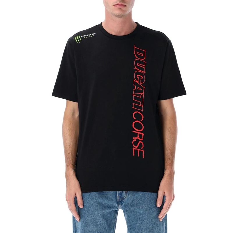 Ducati Corse Monster Energy T-shirt med logo, sort