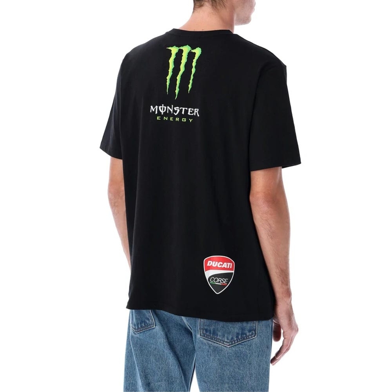 Ducati Corse Monster Energy T-shirt med logo, sort