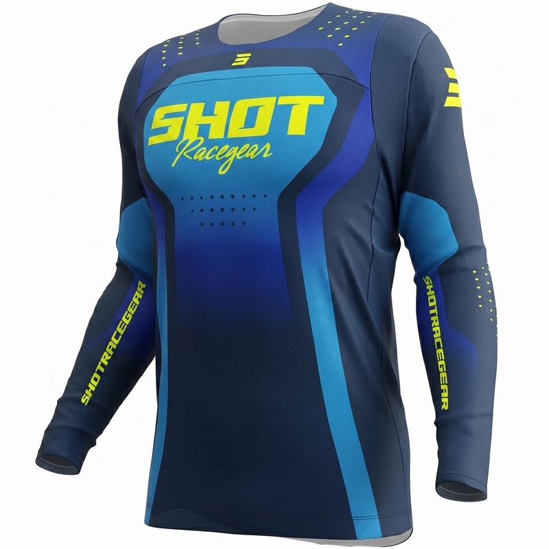 Motocross trøje Shot Contact Stream blå