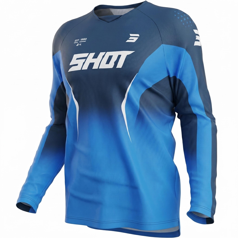 Shot Draw Clash motocross trøje blå