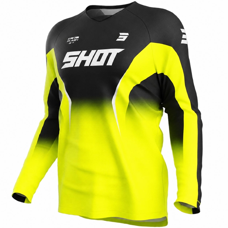 Motocross trøje Shot Draw Clash fluo gul