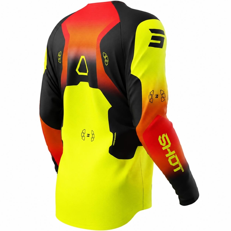 Shot Draw Rocket børne motocross trøje fluo gul