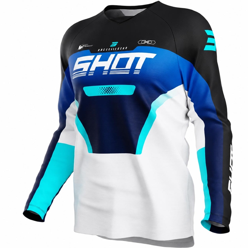 Shot Draw Struck Børne Motocross Trøje Blå