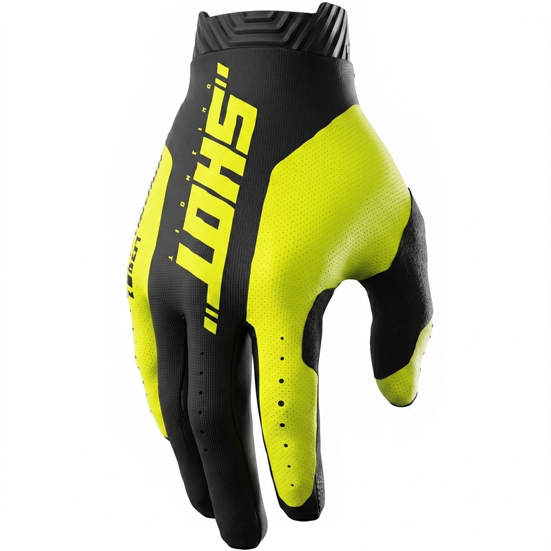 Motocross handsker Shot Lite Skin fluo gul