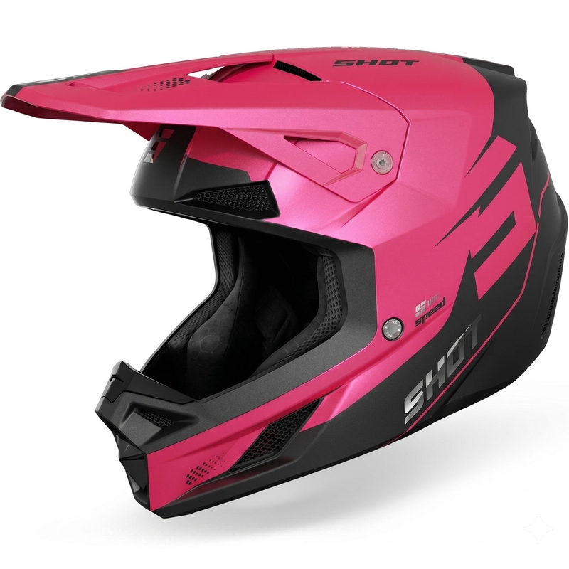 Motocross hjelm Shot Speed S mat pink