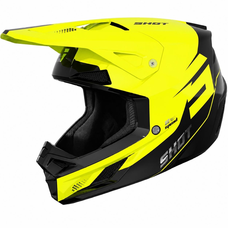 Shot Speed S Børne Motocross Hjelm Shiny Fluo Gul