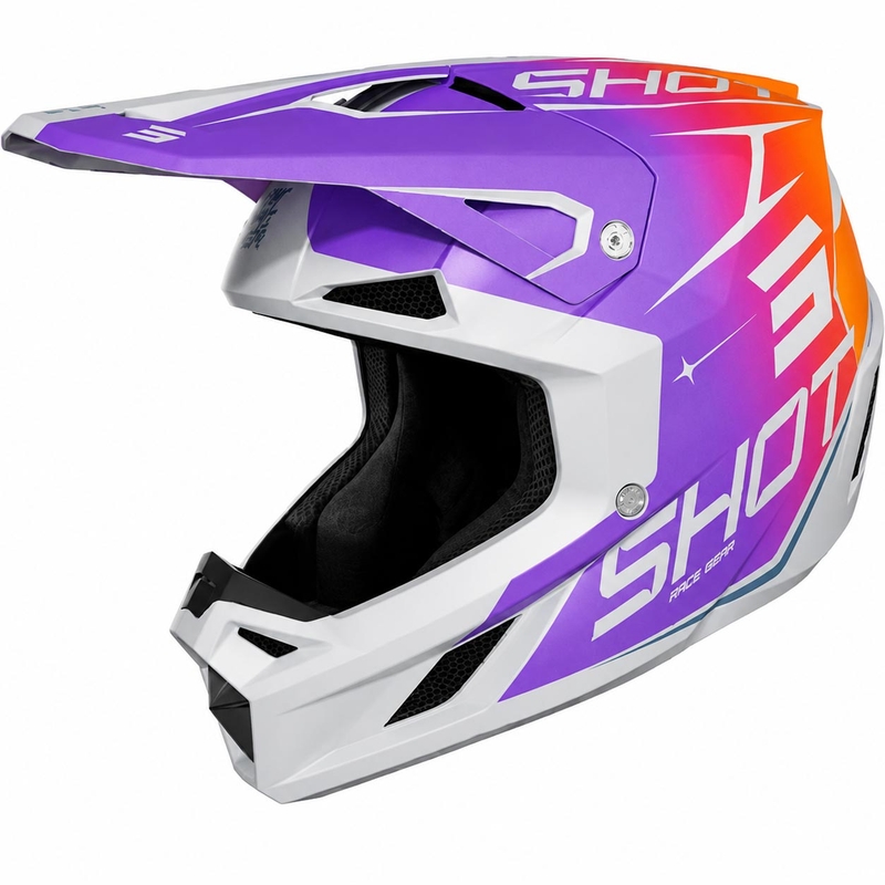 Motocross hjelm Shot Speed Side mat lilla