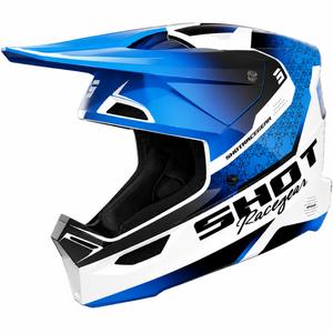 Shot Furious Stream Børne Motocross Hjelm Glossy Blå