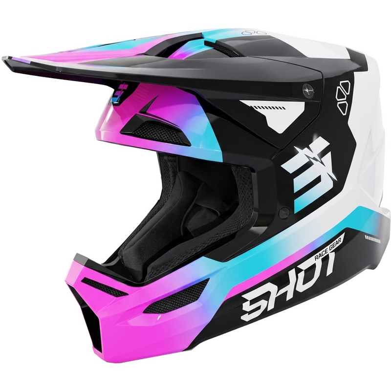 Shot Furious Rocket Børne Motocross Hjelm Skinnende Pink