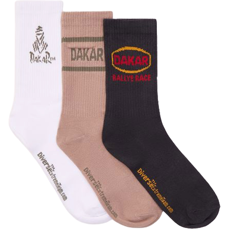 DAKAR Athlan 3Pack II sokkesæt grå-hvid