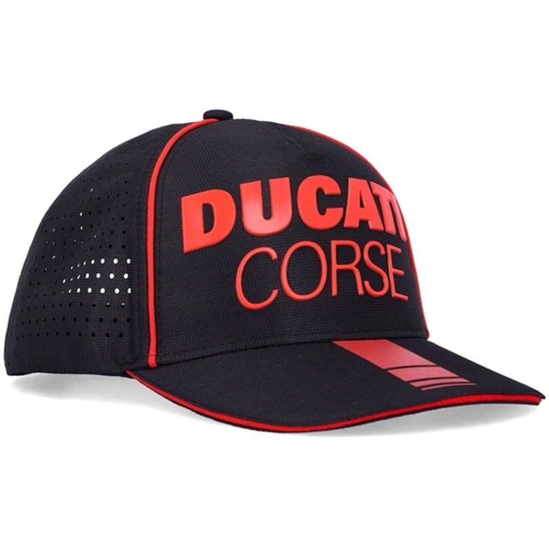 Ducati Laser Performance Midvisor Cap sort og rød
