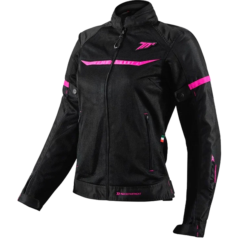 Dame motorcykeljakke SEVENTY DEGREES SD-JR30.2 Mojave sort-pink