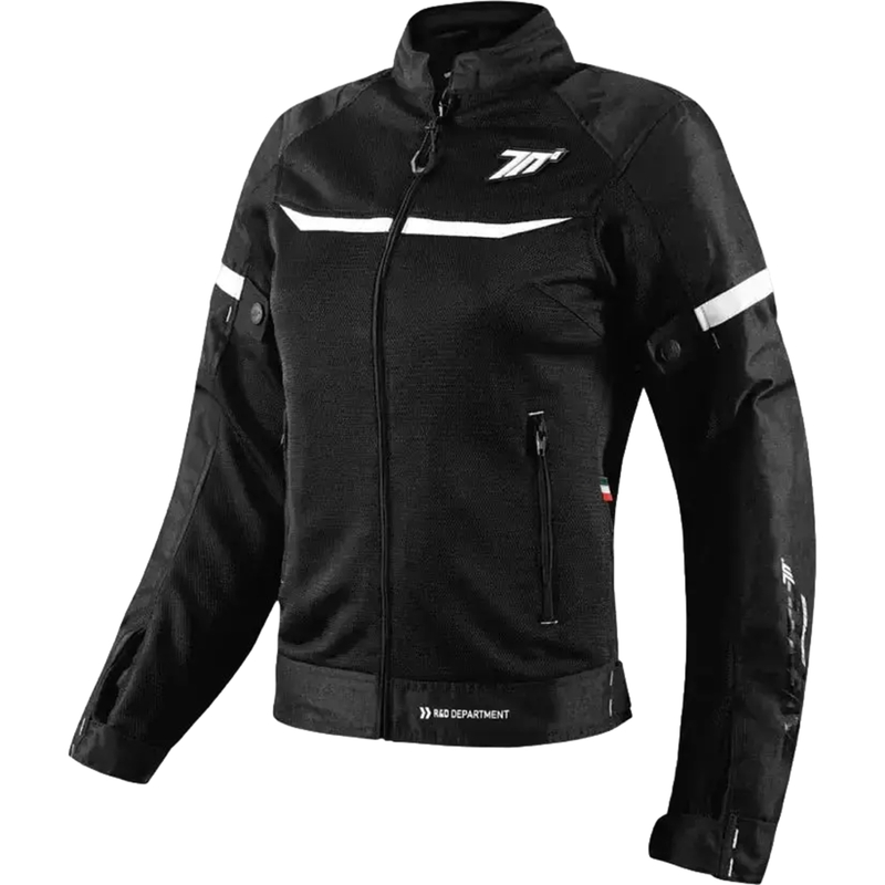Motorcykeljakke til kvinder SEVENTY DEGREES SD-JR30.2 Mojave sort og hvid